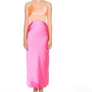 NWT Satin Color Block Party Dress